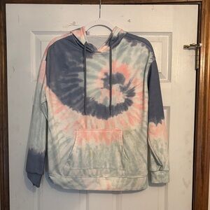 Tie-Dye Hoodie with Front Pocket